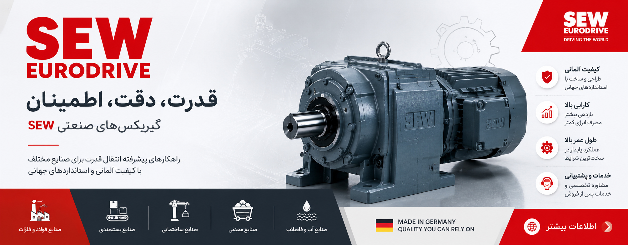 الکتروگیربکس sew فیام موتور